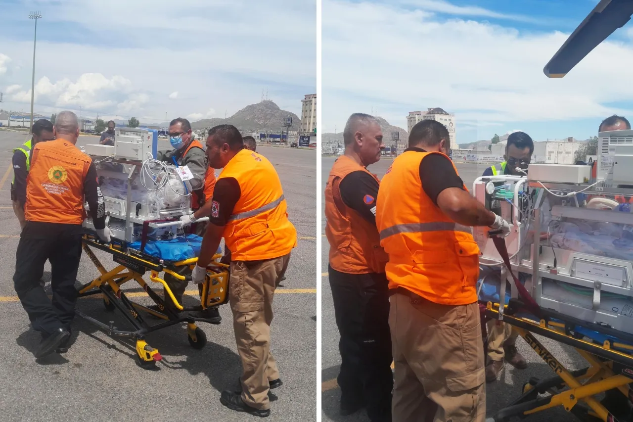 Trasladan a menor en helicóptero desde Juárez a Chihuahua para atención médica