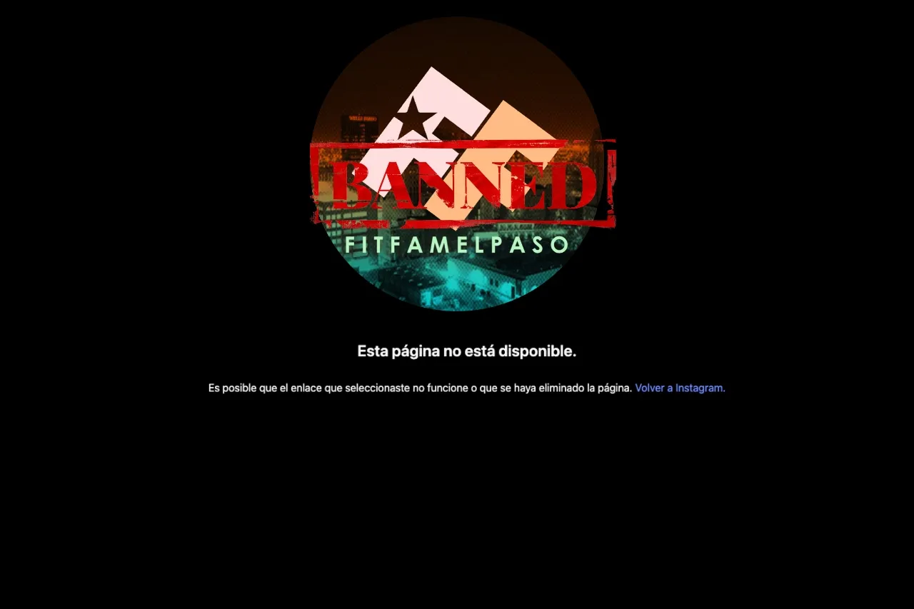 Eliminan popular sitio FitFam El Paso en Instagram