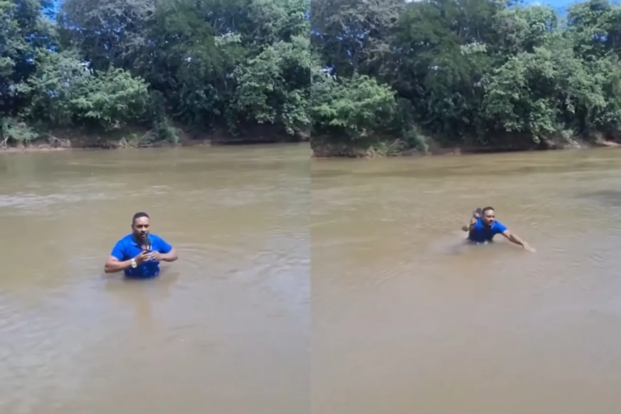Reportero pisa y halla cuerpo de niña mientras cubría su desaparición en un río