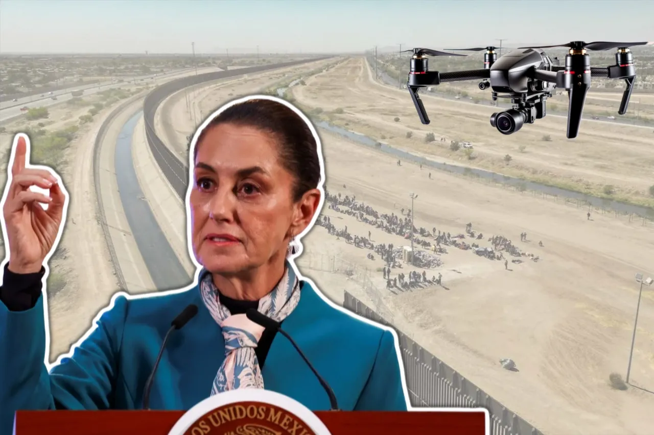 Niegan Sheinbaum presencia de drones en la frontera de lado de EU