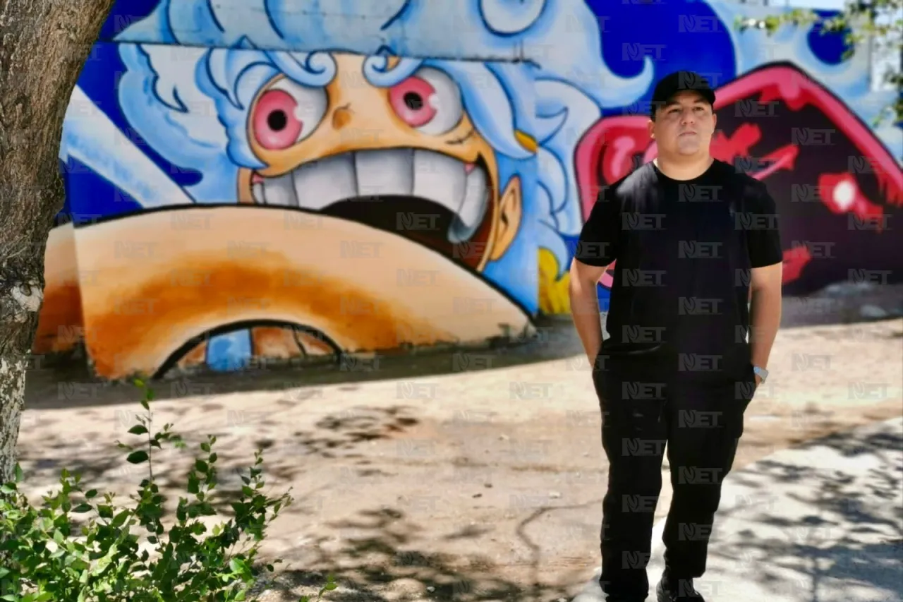 Luffy cobra vida en mural de del Parque Santa Teresa