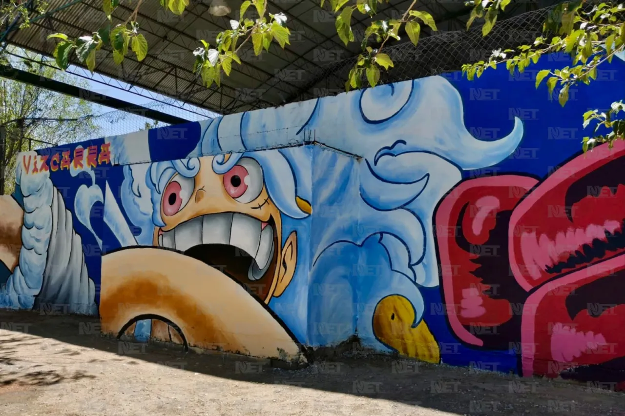 Luffy cobra vida en mural de del Parque Santa Teresa