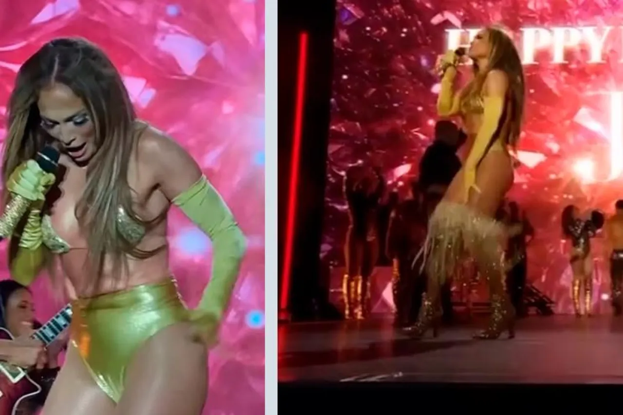 Video: Sufre JLo accidente de vestuario