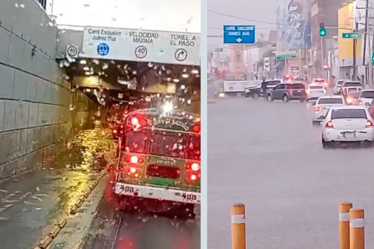 Por lluvias cierran túnel de la avenida 16 de Septiembre