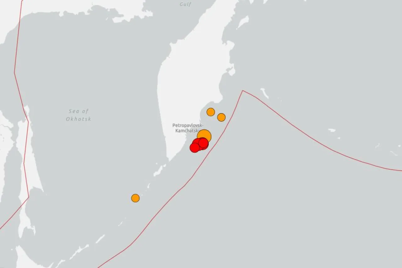 Sismo de magnitud 8.0 cerca de la península de Kamchatka, Rusia