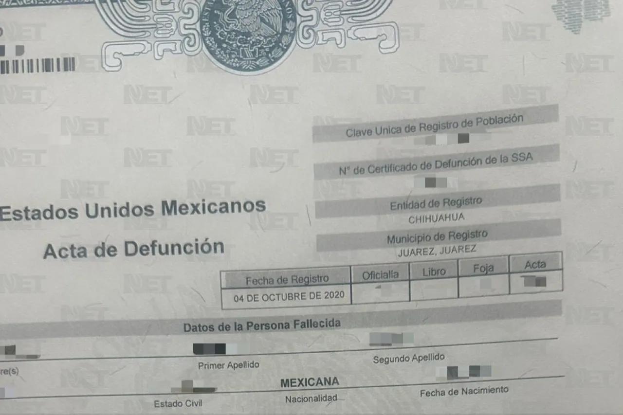 Suman 13 actas de defunción entregadas por caso Plenitud