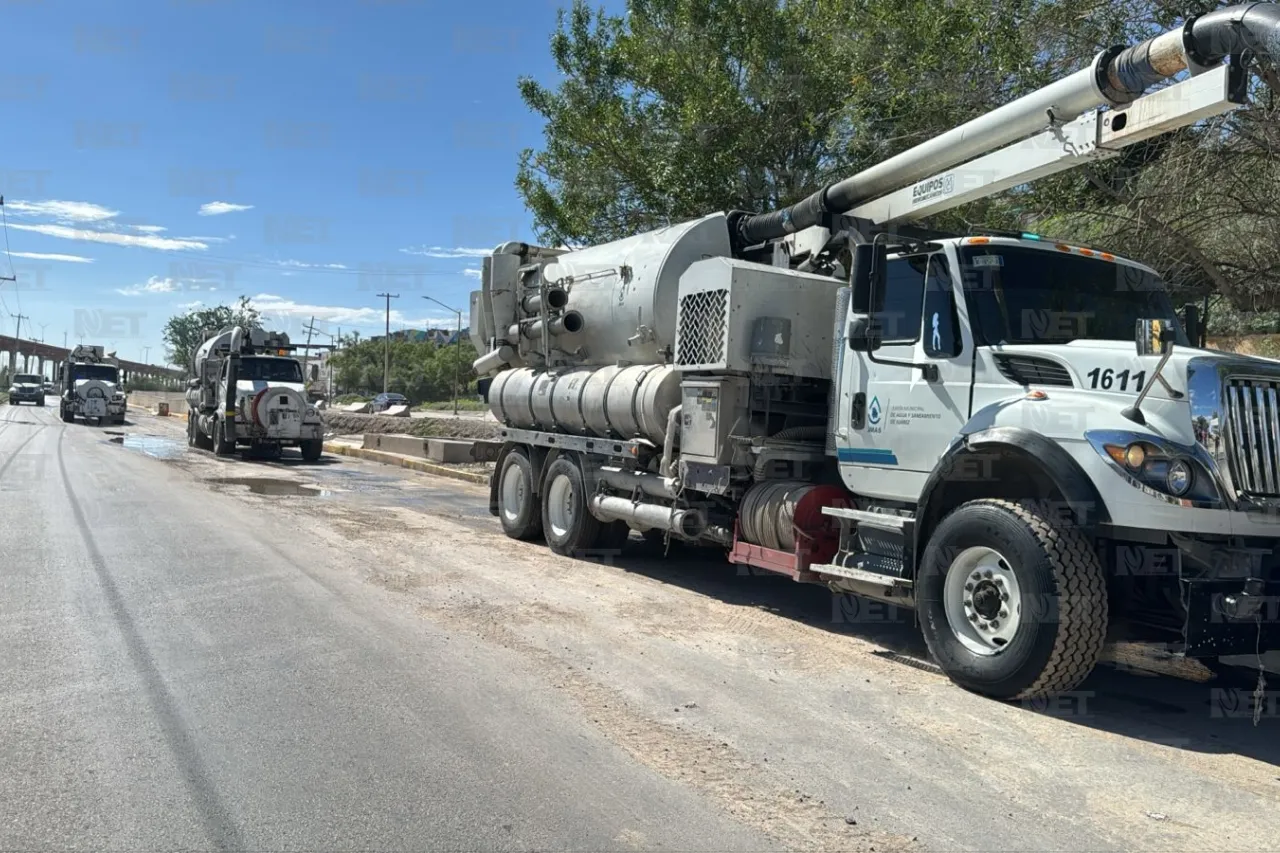Limpia JMAS alcantarillas en 8 colonias tras lluvias intensas