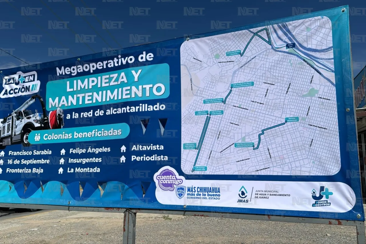 Limpia JMAS alcantarillas en 8 colonias tras lluvias intensas