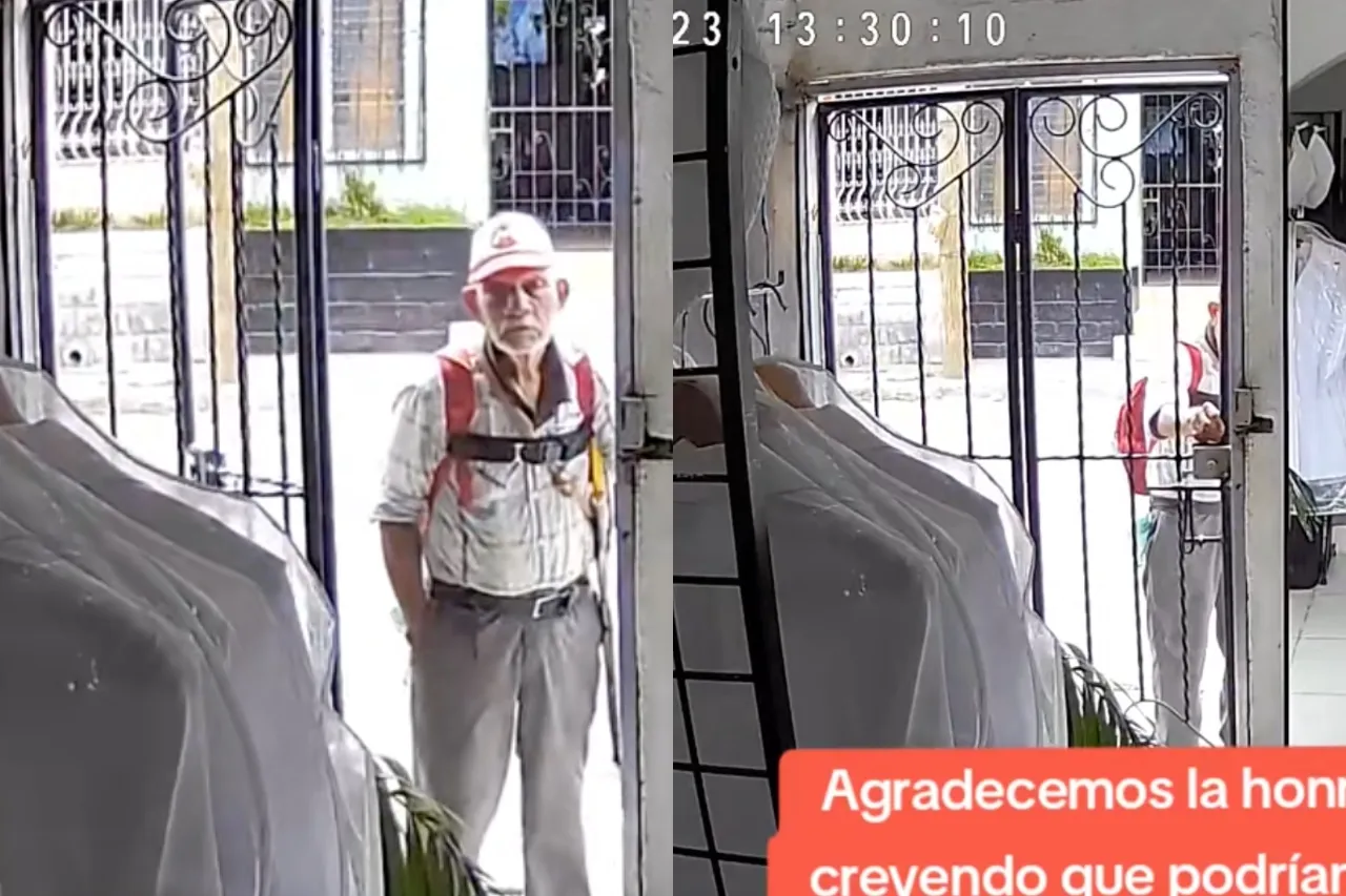 Qué honradez: Abuelito ve negocio solo y le cierra puerta para evitar que roben