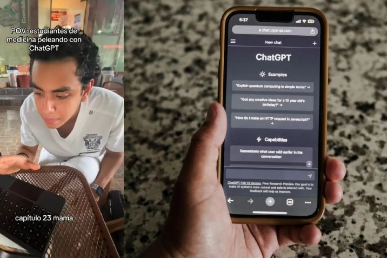POV: peleando con ChatGPT: estudiante se vuelve tendencia mientras estudia