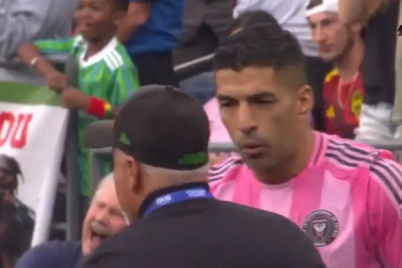 Escupe Luis Suárez a auxiliar rival tras derrota en la Final de la Leagues Cup