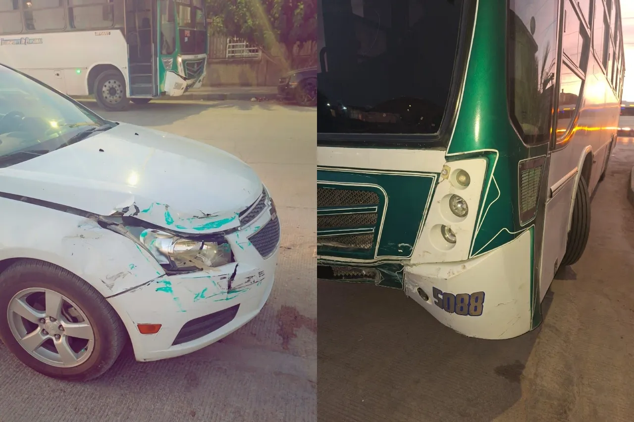 Persigue rutero a conductora que invadió carril y le chocó su camión