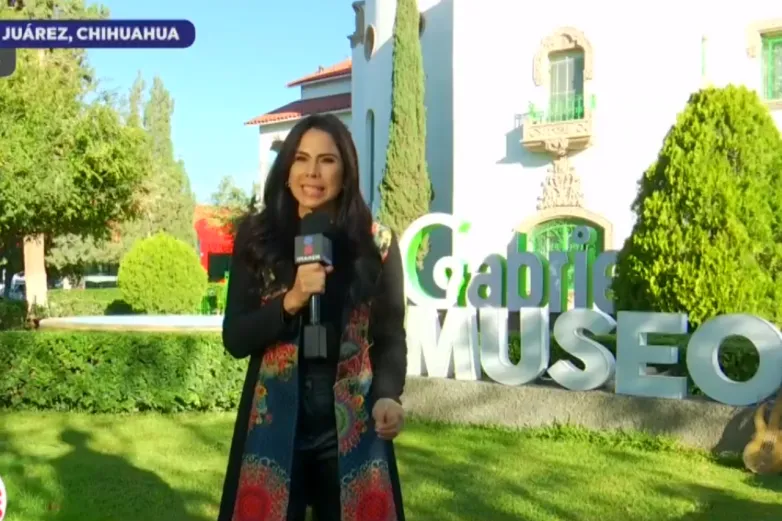 Paola Rojas transmite su noticiero desde Juárez