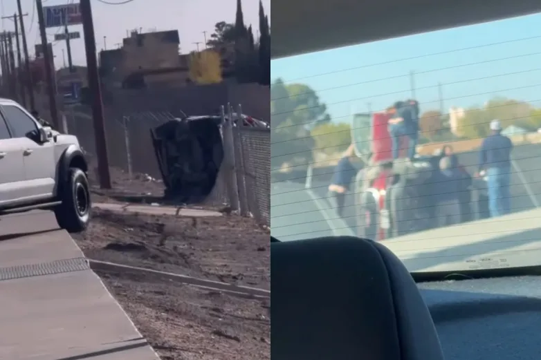 Vuelca vehículo en El Paso