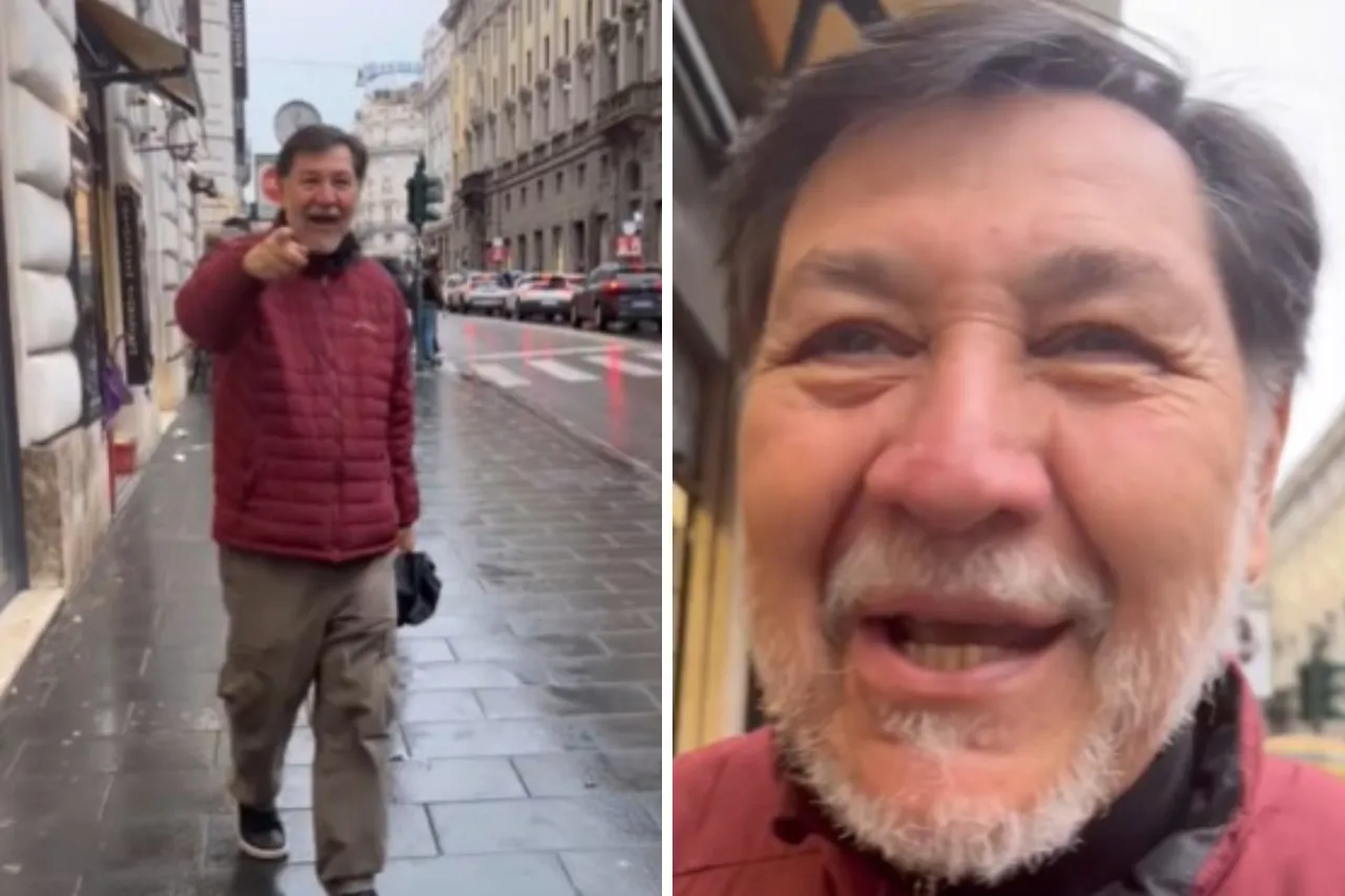 Mexicano confronta a Fernández Noroña en Roma