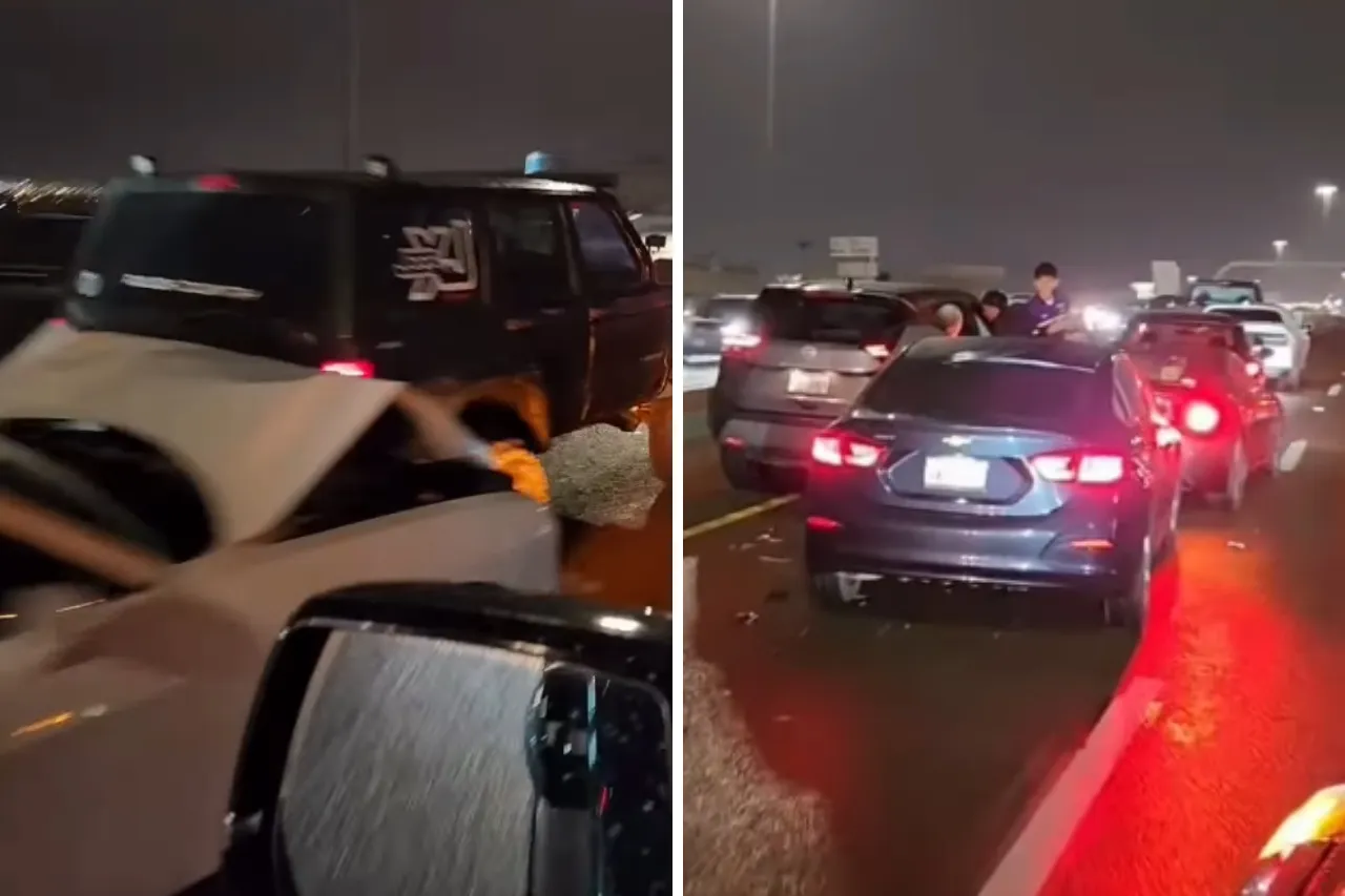 Chocan 7 vehículos en la I-10 en El Paso
