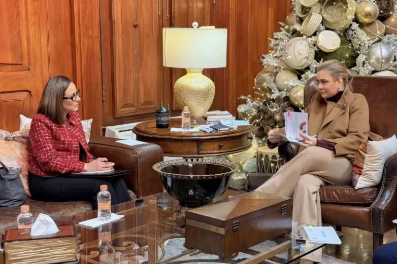 Maru Campos acuerda fortalecer la justicia en reunión con Marcela Herrera