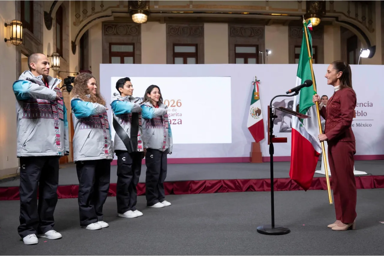 Sheinbaum abandera a la delegación mexicana rumbo a Juegos de Invierno 2026