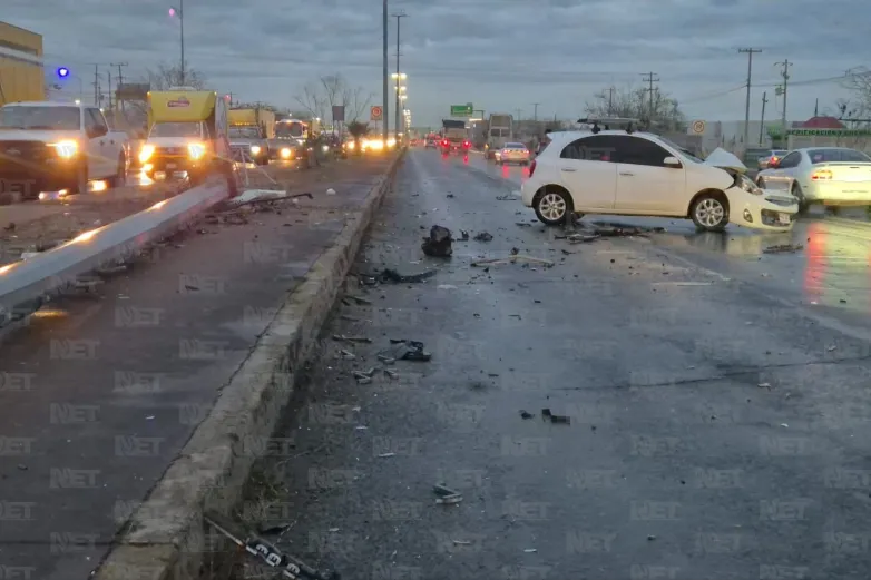 Cinco choques generan tráfico intenso en Libramiento Independencia