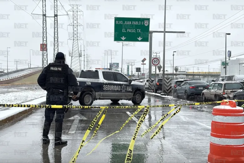 Lluvia y nieve en Juárez generan caos vial y alertas de Protección Civil