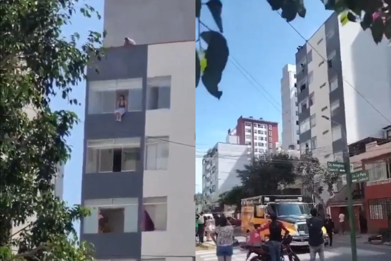 Mujer sobrevive tras caer del octavo piso de un edificio