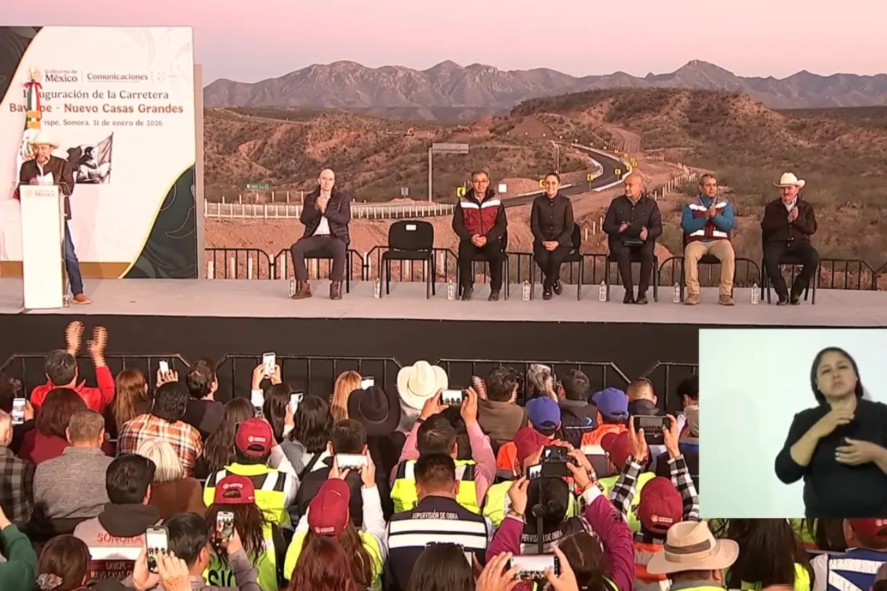 Sheinbaum inaugura la carretera Bavispe-Nuevo Casas Grandes