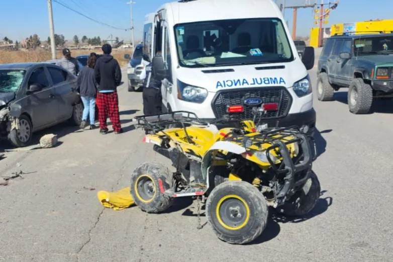 Motociclista resulta lesionado tras accidente en la Juárez-Porvenir