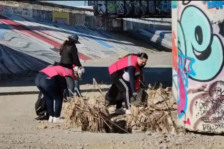 Realizan jornada de limpieza en el Río Bravo