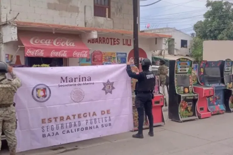 Aseguran 27 máquinas tragamonedas en Los Cabos