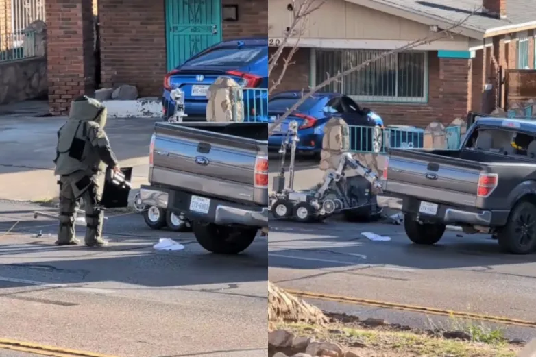 Acude Escuadrón Antibombas a inspección de vehículo en El Paso