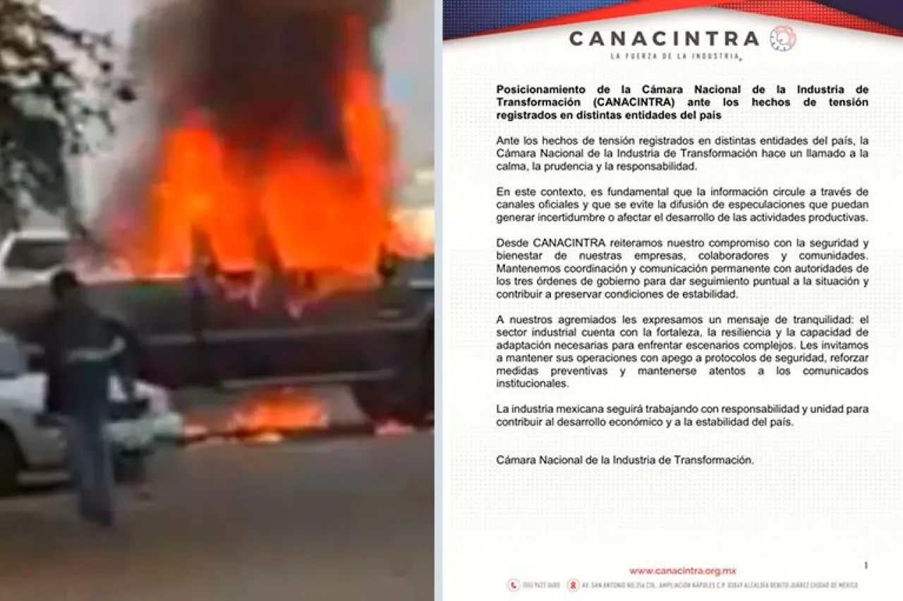 Llama Canacintra Juárez a la calma tras hechos violentos en el país
