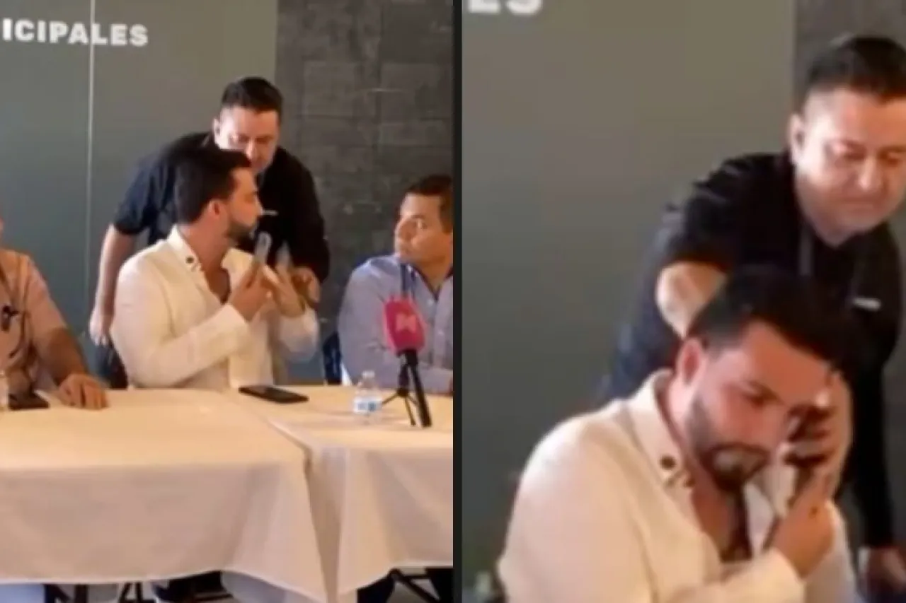 Intentan robar celular a alcalde de Puerto Vallarta en plena conferencia