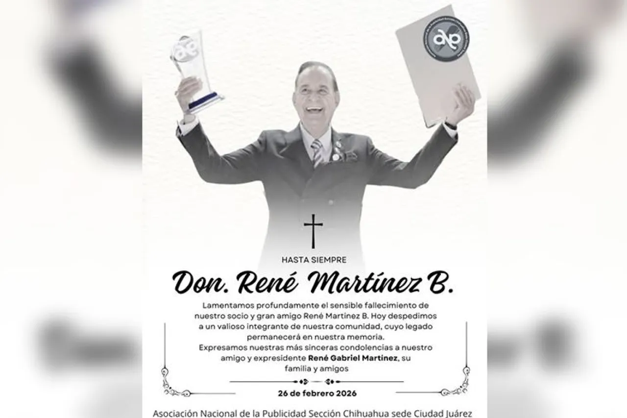 Muere René Martínez Boisselier, referente de la publicidad en Juárez
