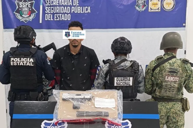 Arresta SSPE a hombre armado en Riberas del Bravo