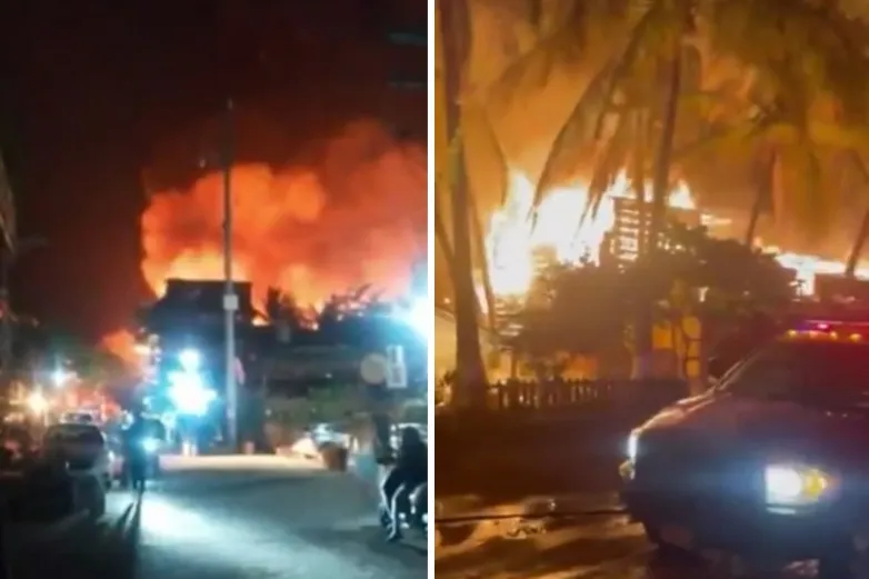 Incendio arrasa más de 60 cabañas y locales en Punta Zicatela, Oaxaca