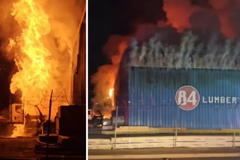 Arde maderera en El Paso