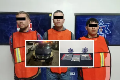 Detienen a tres hombres por amenazas; les aseguran armas de postas y droga