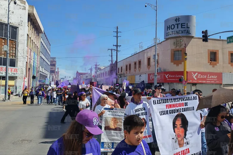 Reúne marcha 8M a miles de mujeres en calles de Ciudad Juárez