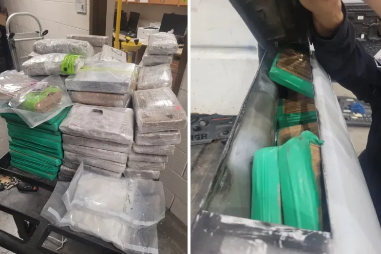 Incautan 139.5 kilos de narcóticos ocultos en camioneta en puente Santa Fe