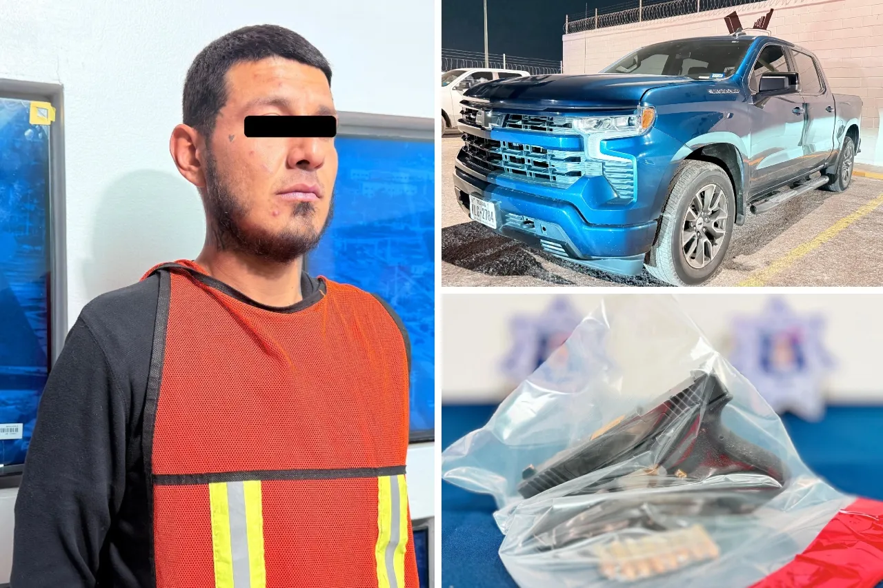 Caen hombre y a menor tras robo con violencia de una Silverado