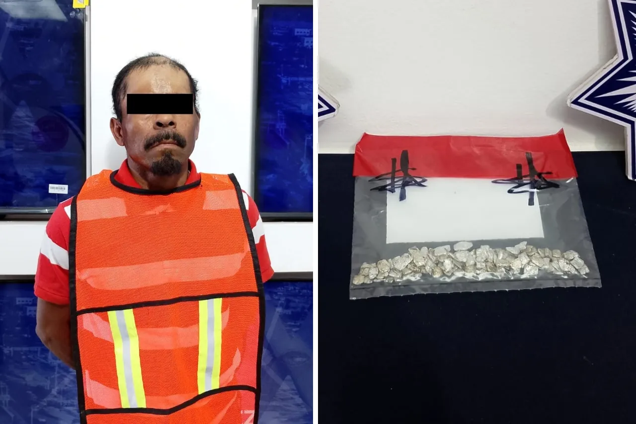 Lo sorprenden con 100 dosis de droga en la colonia División del Norte