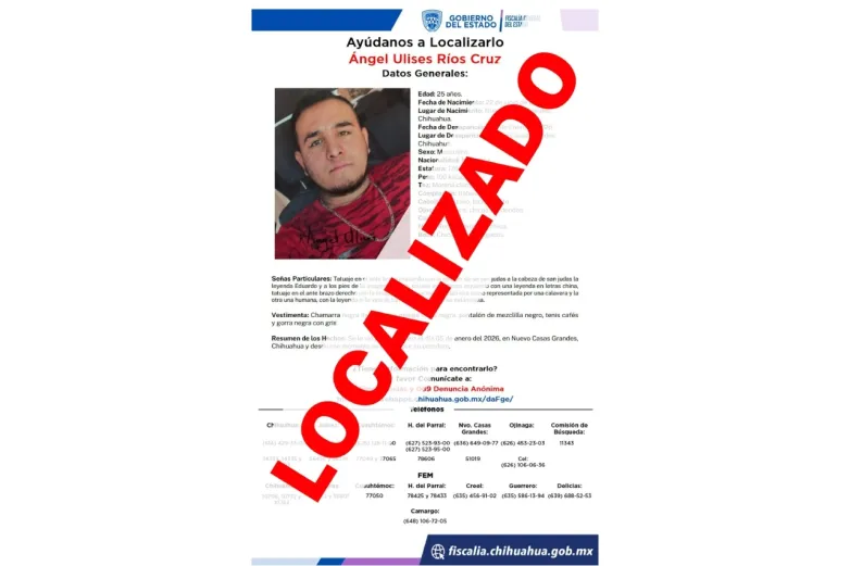 Localizan a sujeto reportado como ausente en NCG