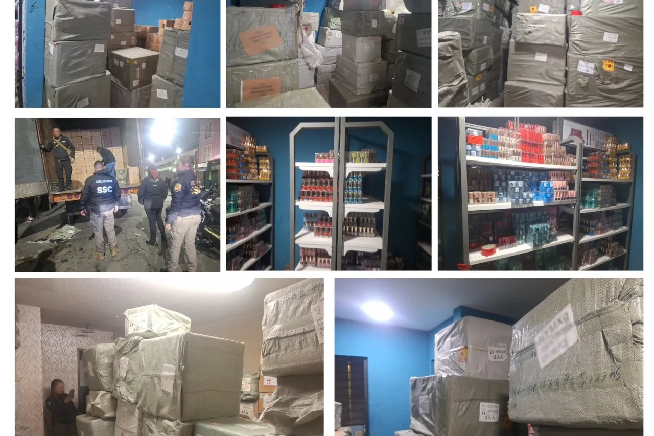 Aseguran más de 79 toneladas de mercancía ilegal en la CDMX