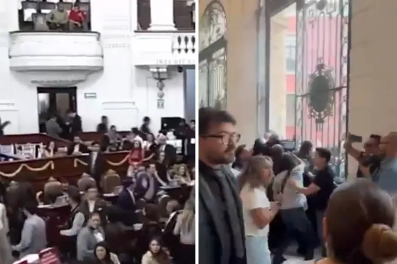 Suspenden sesión en Congreso de la CDMX por 'portazo' de la Asamblea de Barrios