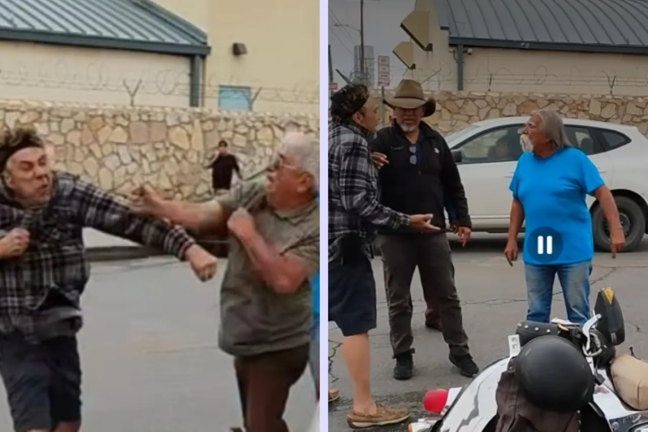 Abuelitos se agarran a golpes en El Paso