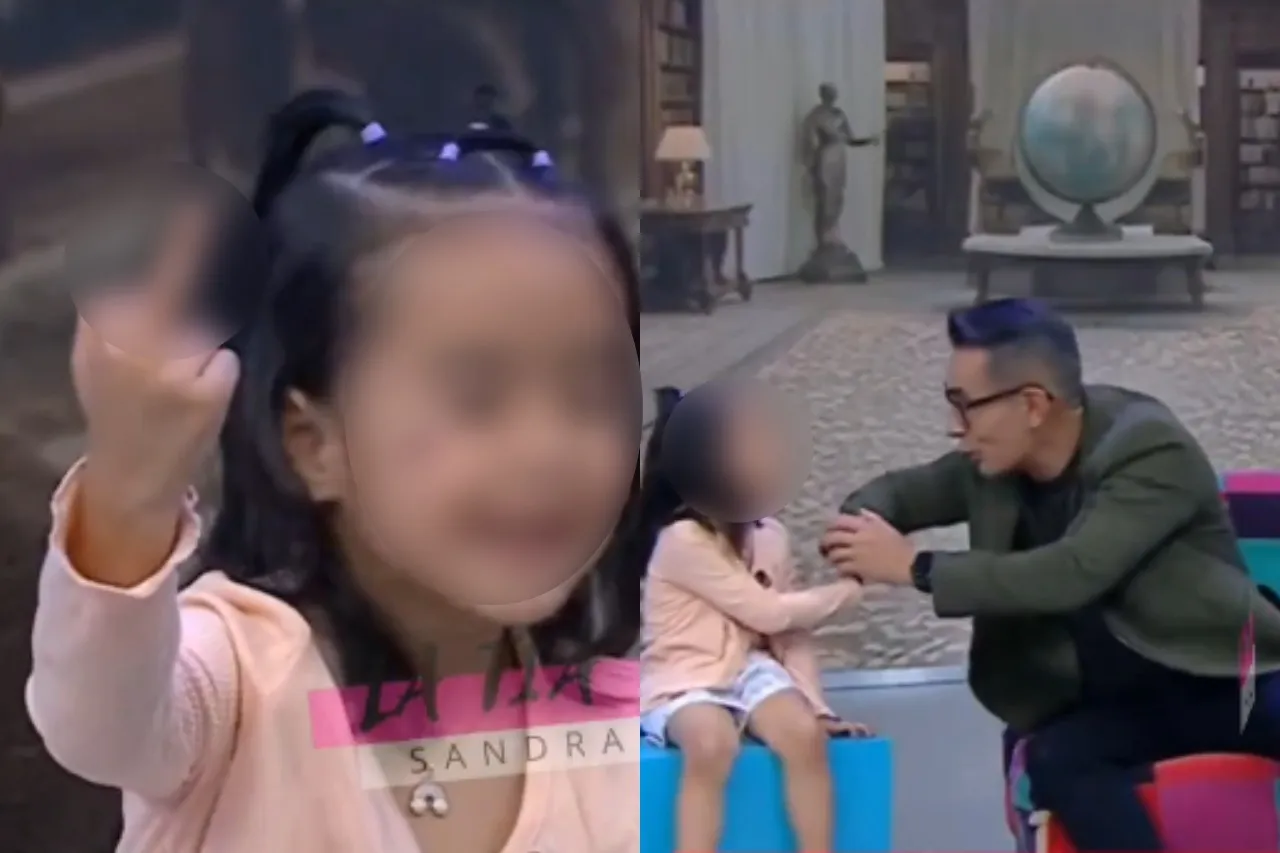 Niña sorprende a Sergio Sepúlveda con seña obscena en vivo