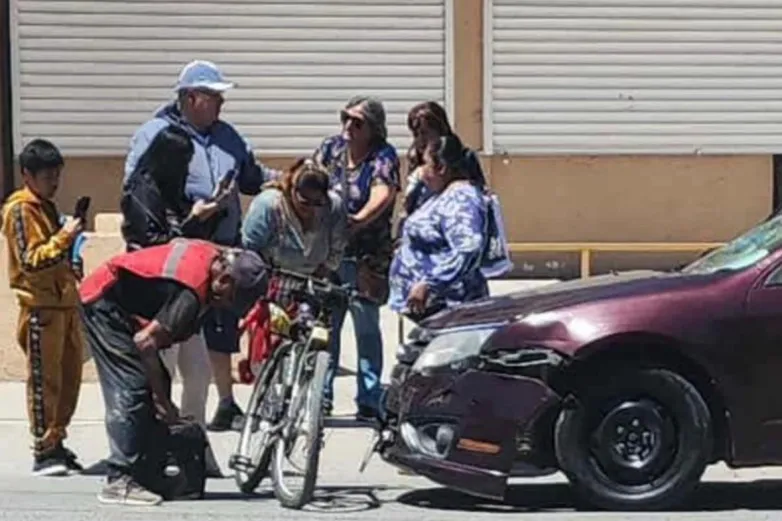 Ciclista lesionado tras accidente en la López Mateos