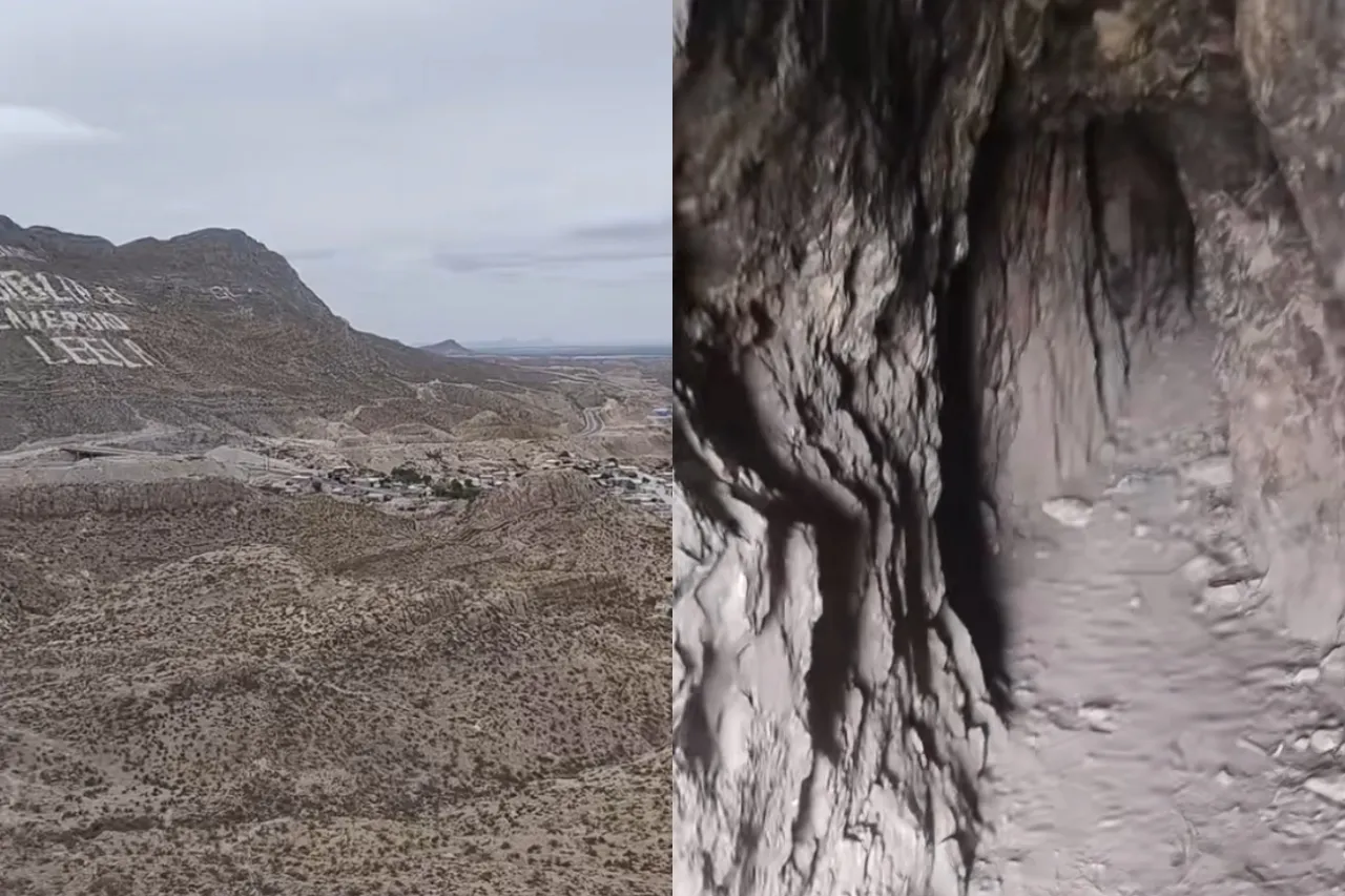 Video revela interior de cueva en el Cerro de la Cruz en Ciudad Juárez