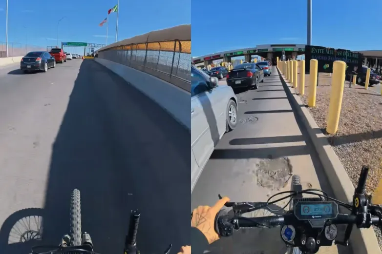 Muestra ciclista cómo cruzar el puente Libre en 5 minutos